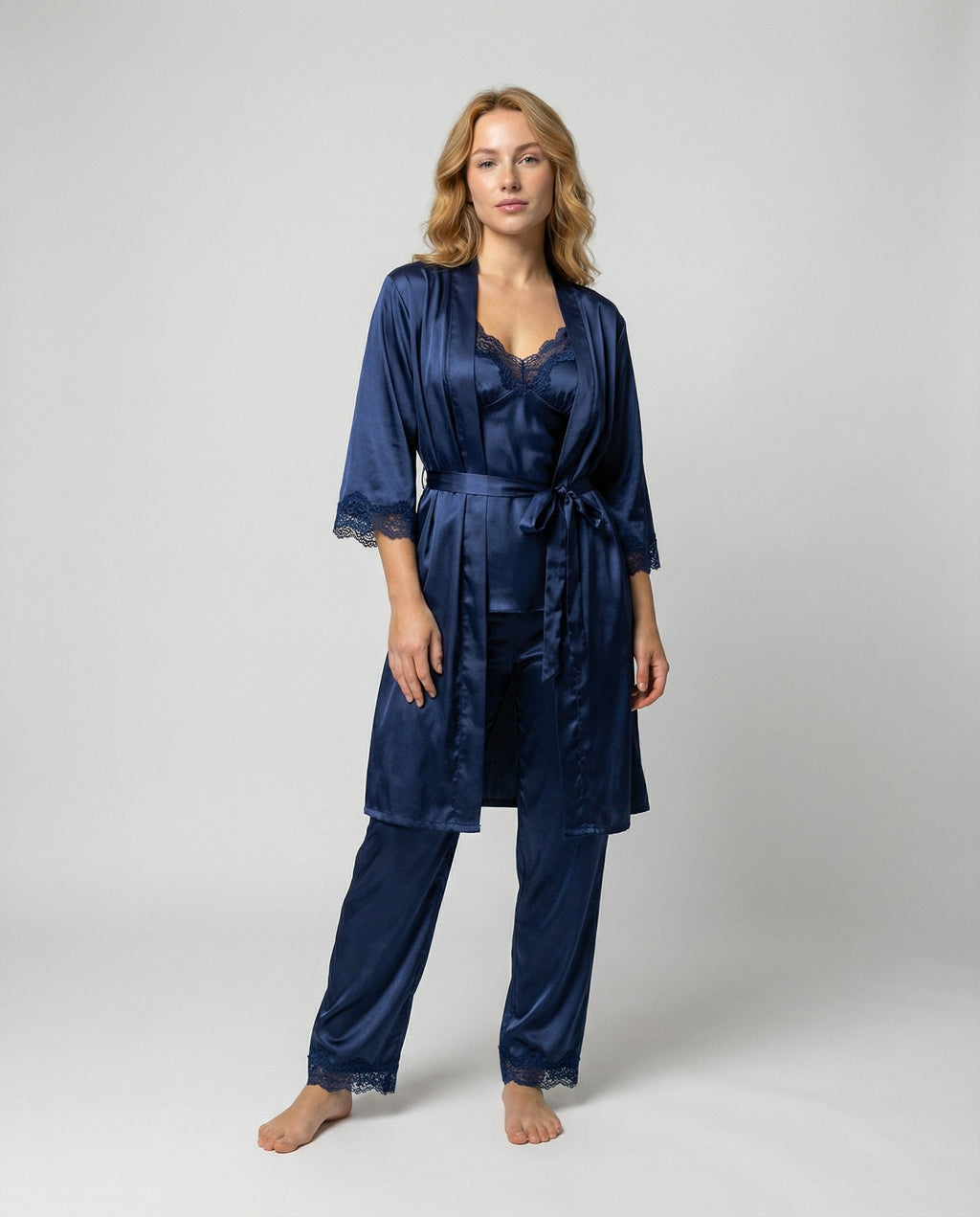 Liliane — Satin Pajama Set for Women with Robe
