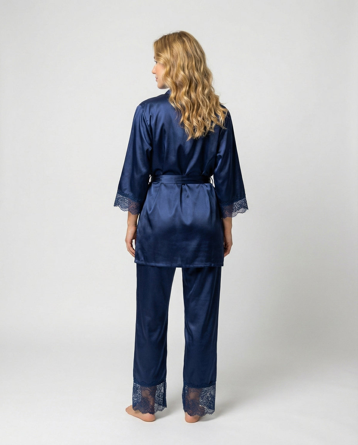 Liliane — Satin Pajama Set for Women with Robe (2)