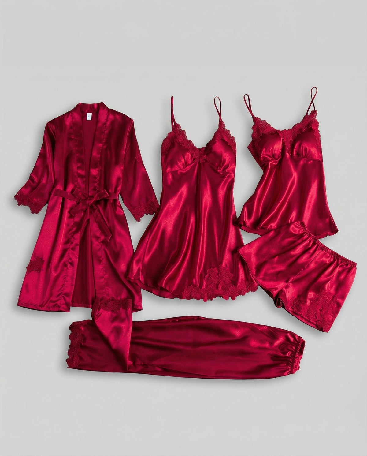 Liliane — Satin Pajama Set for Women with Robe (5)