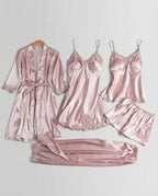 Liliane — Satin Pajama Set for Women with Robe (7)