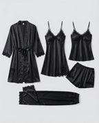 Liliane — Satin Pajama Set for Women with Robe (9)
