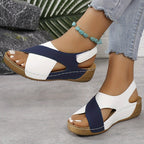 Lise — Cross Strap Wedge Sandals for Women