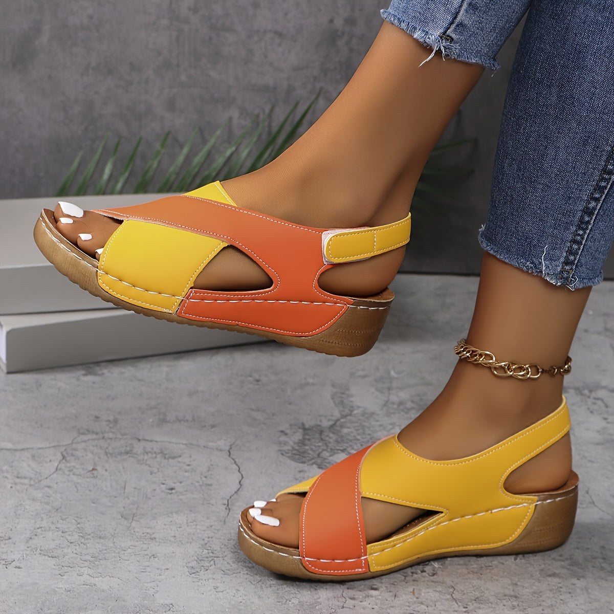 Lise — Cross Strap Wedge Sandals for Women (6)
