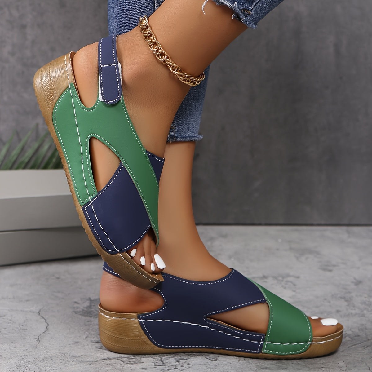 Lise — Cross Strap Wedge Sandals for Women (7)