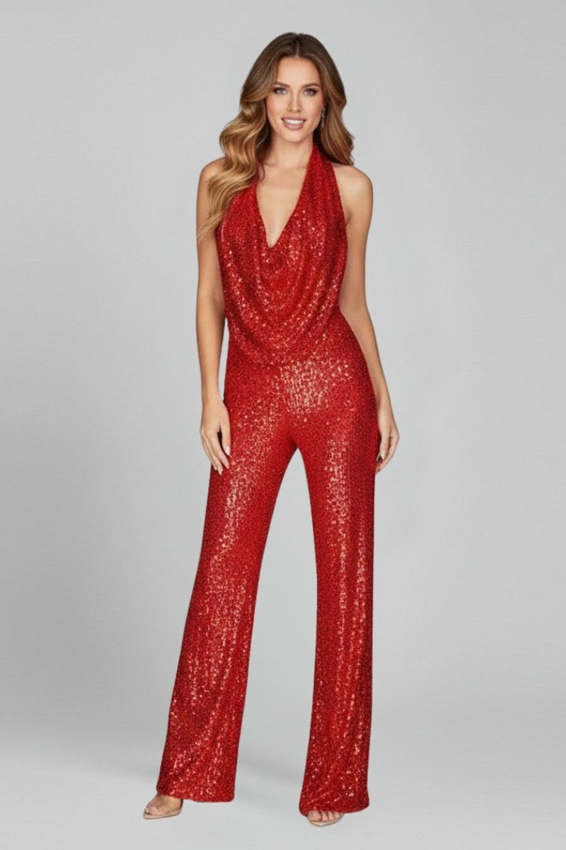 Louise — Sequin Halter Jumpsuit for Women with Wide Legs (6)