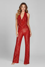 Louise — Sequin Halter Jumpsuit for Women with Wide Legs (6)