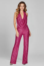 Louise — Sequin Halter Jumpsuit for Women with Wide Legs (10)