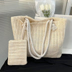 Marcelline — Straw Beach Bag for Women with Rope Handles