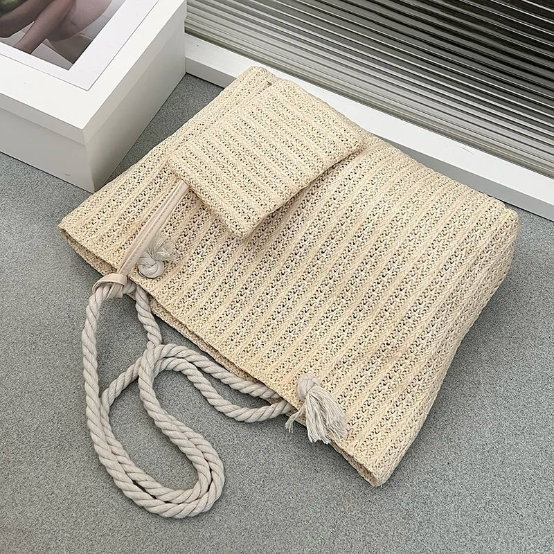 Marcelline — Straw Beach Bag for Women with Rope Handles (2)