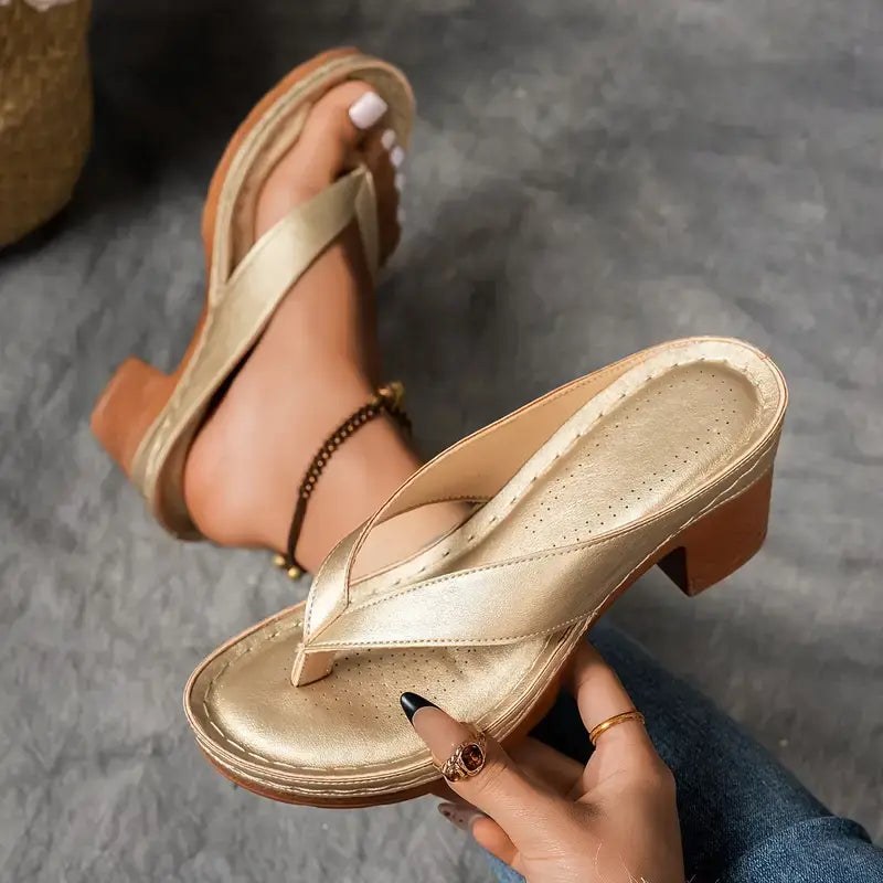 Marion — Heeled Thong Sandals for Women