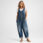 Mathilde — Relaxed Denim Jumpsuit for Women with Front Pockets