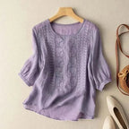 Maylis — Embroidered Linen Blouse for Women (3)
