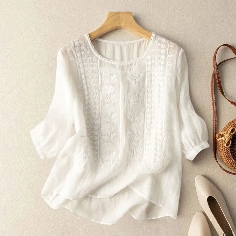Maylis — Embroidered Linen Blouse for Women (5)