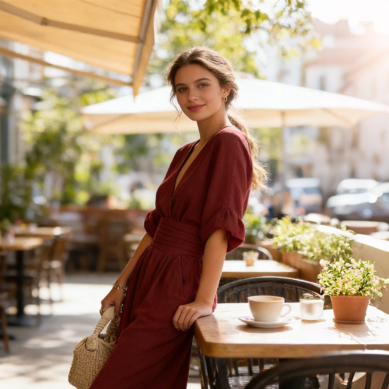 Nadine — V Neck Wide Leg Jumpsuit for Women with Pockets (9)