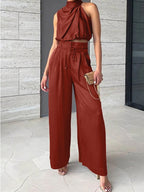 Nais — Satin Pants Set for Women with Halter Top (9)