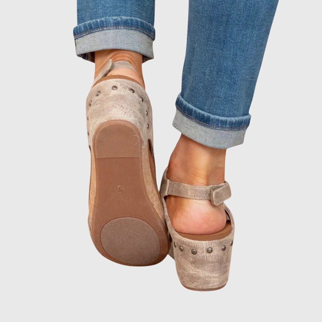 Nicole — Suede Look Wedge Sandals for Women with Open Toe (3)