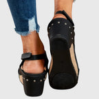 Nicole — Suede Look Wedge Sandals for Women with Open Toe (8)