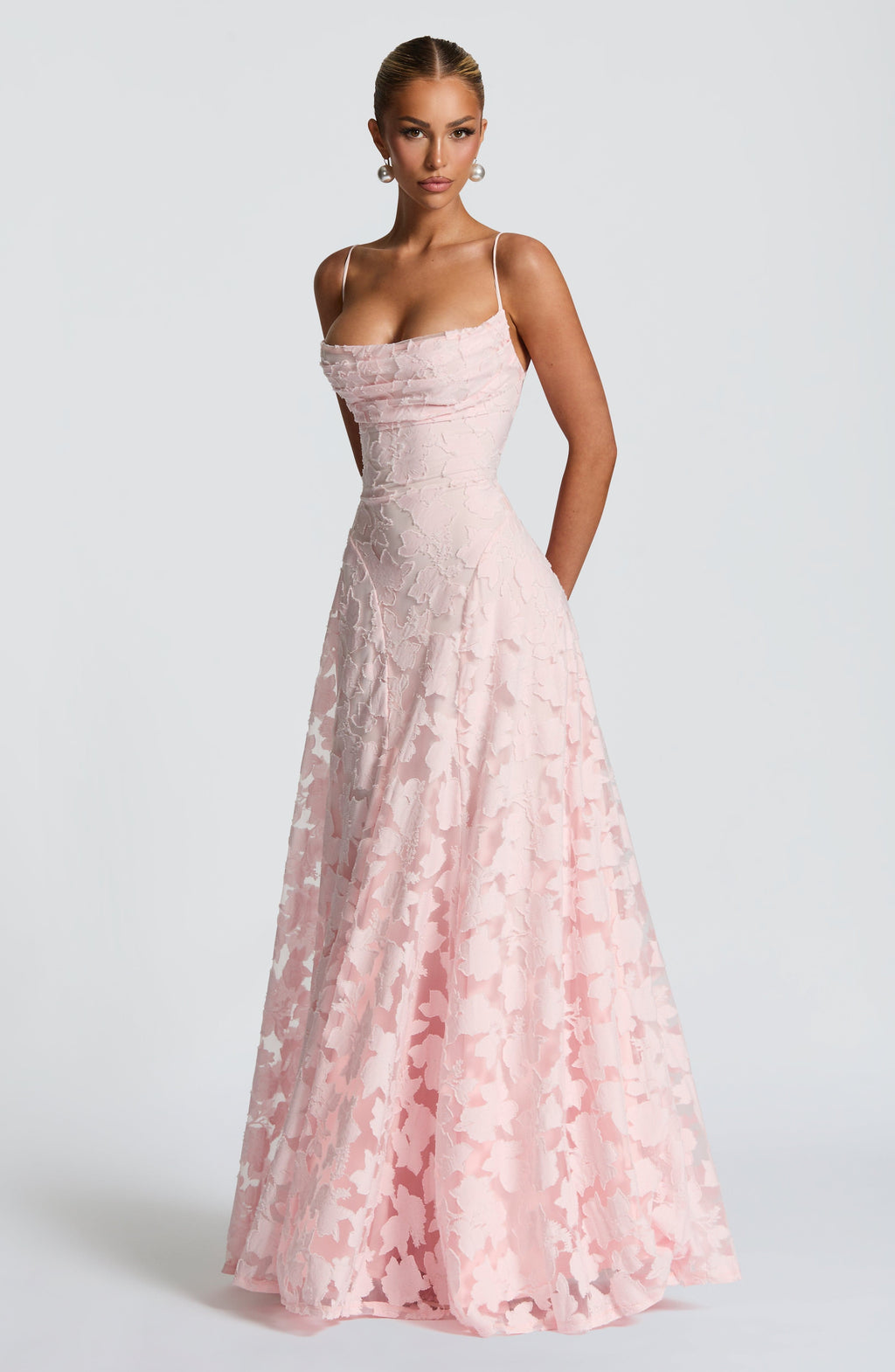 Noelle — Lace Corset Maxi Dress for Women with Spaghetti Straps (2)
