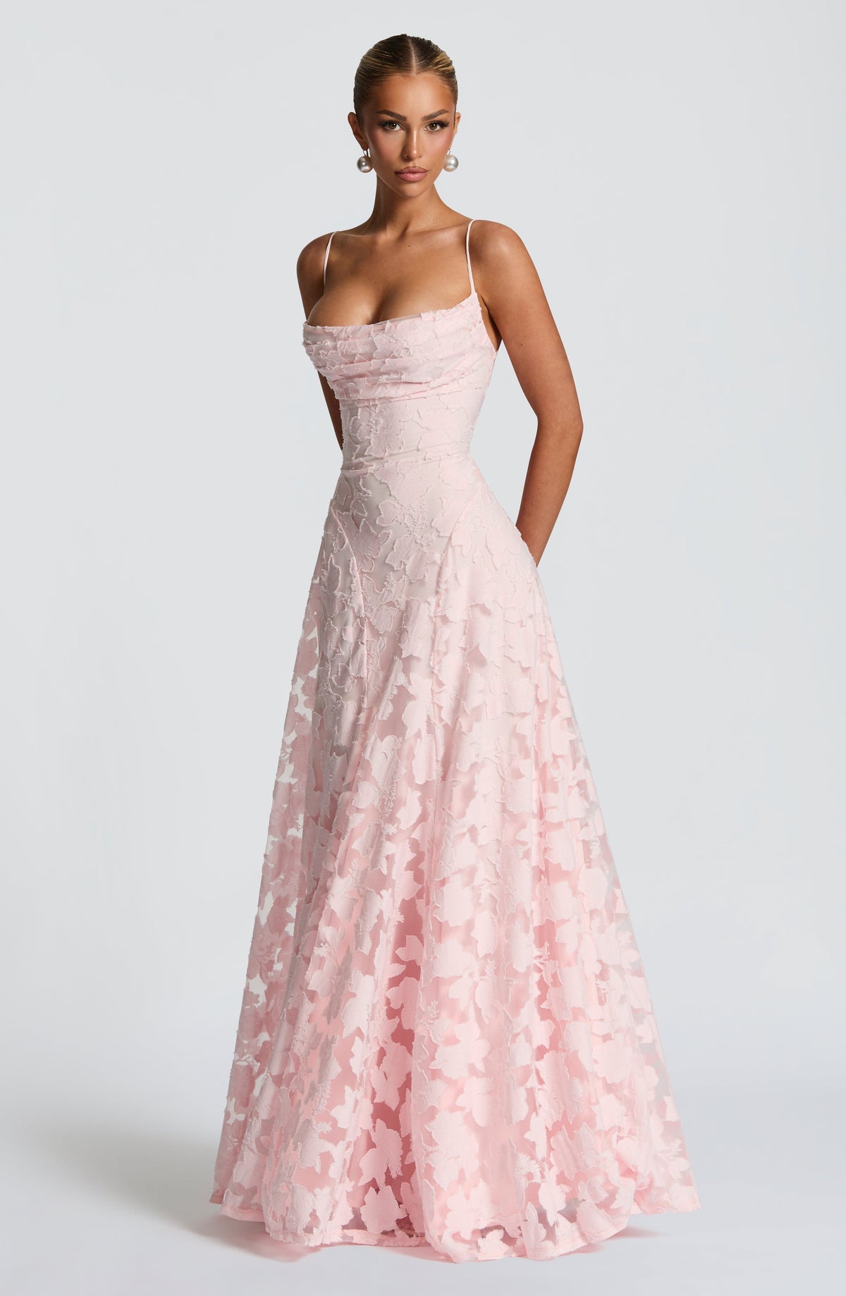 Noelle — Lace Corset Maxi Dress for Women with Spaghetti Straps (2)
