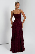 Noelle — Lace Corset Maxi Dress for Women with Spaghetti Straps (4)