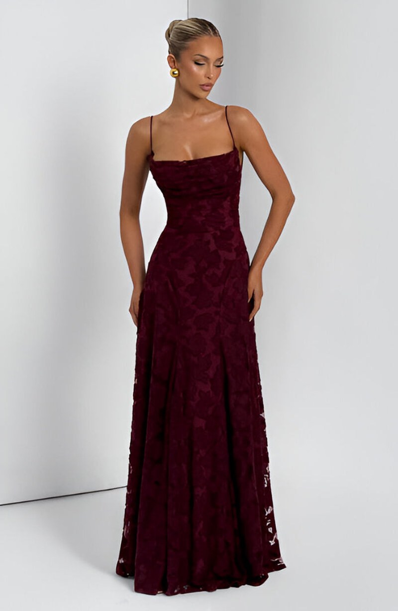 Noelle — Lace Corset Maxi Dress for Women with Spaghetti Straps (4)