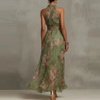 Oceane — Floral Halter Maxi Dress for Women (2)