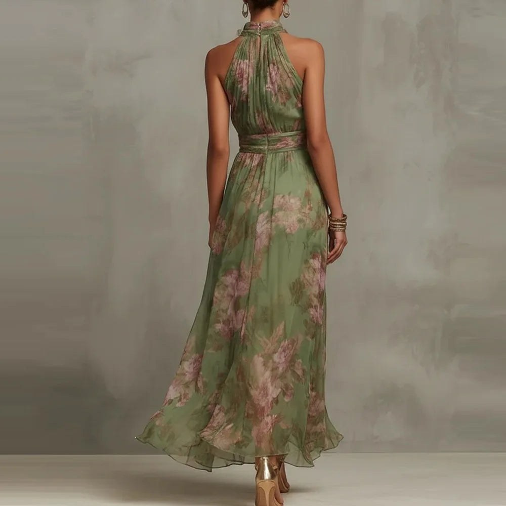 Oceane — Floral Halter Maxi Dress for Women (2)