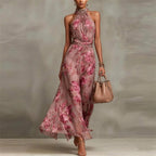 Oceane — Floral Halter Maxi Dress for Women (3)