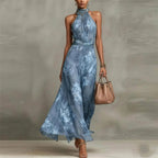 Oceane — Floral Halter Maxi Dress for Women (4)