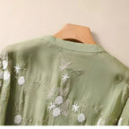 Ondine — Floral Embroidered Blouse for Women with Button Front (7)