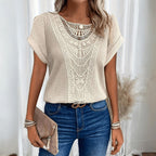 Pascaline — Crochet Top for Women with Short Sleeves
