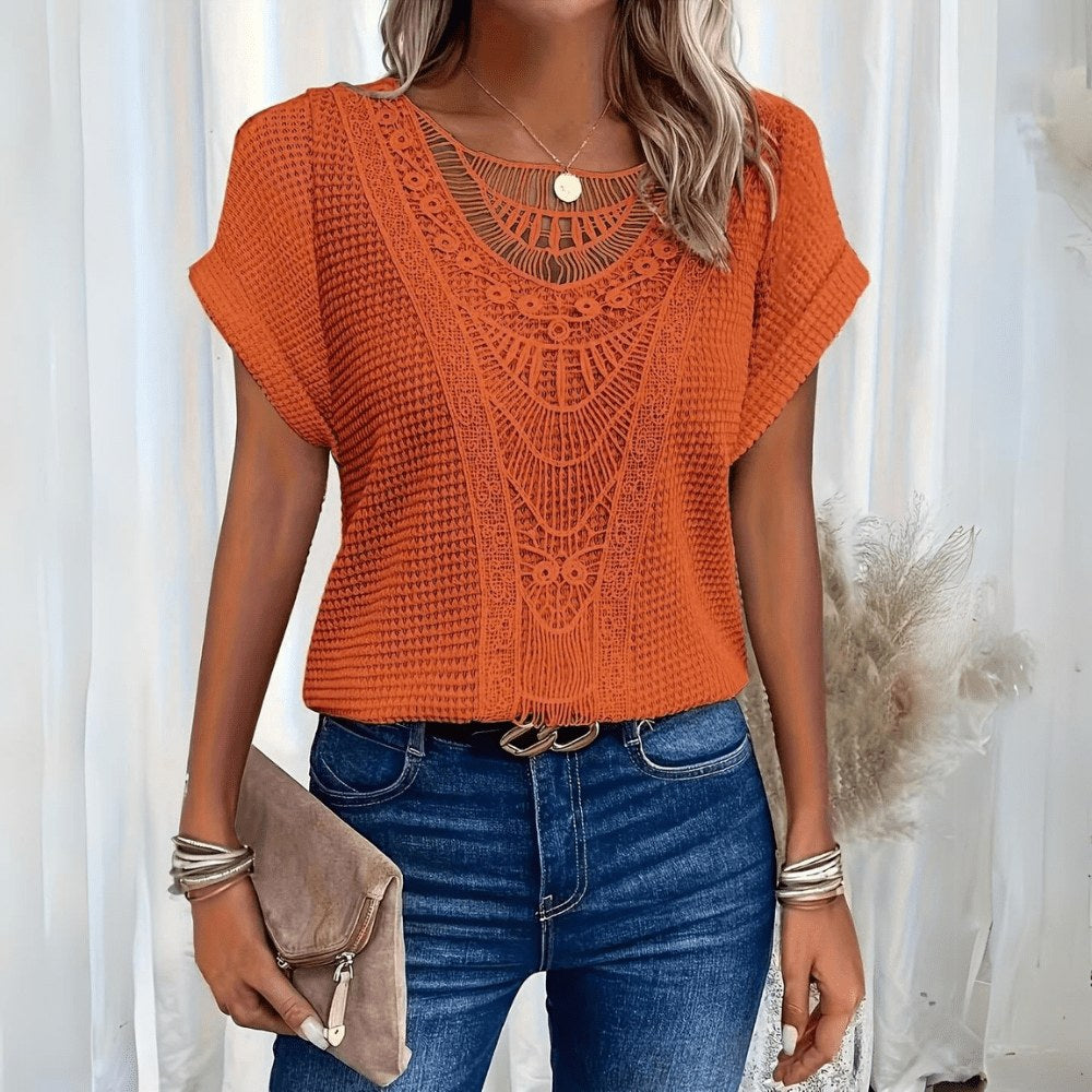 Pascaline — Crochet Top for Women with Short Sleeves (3)