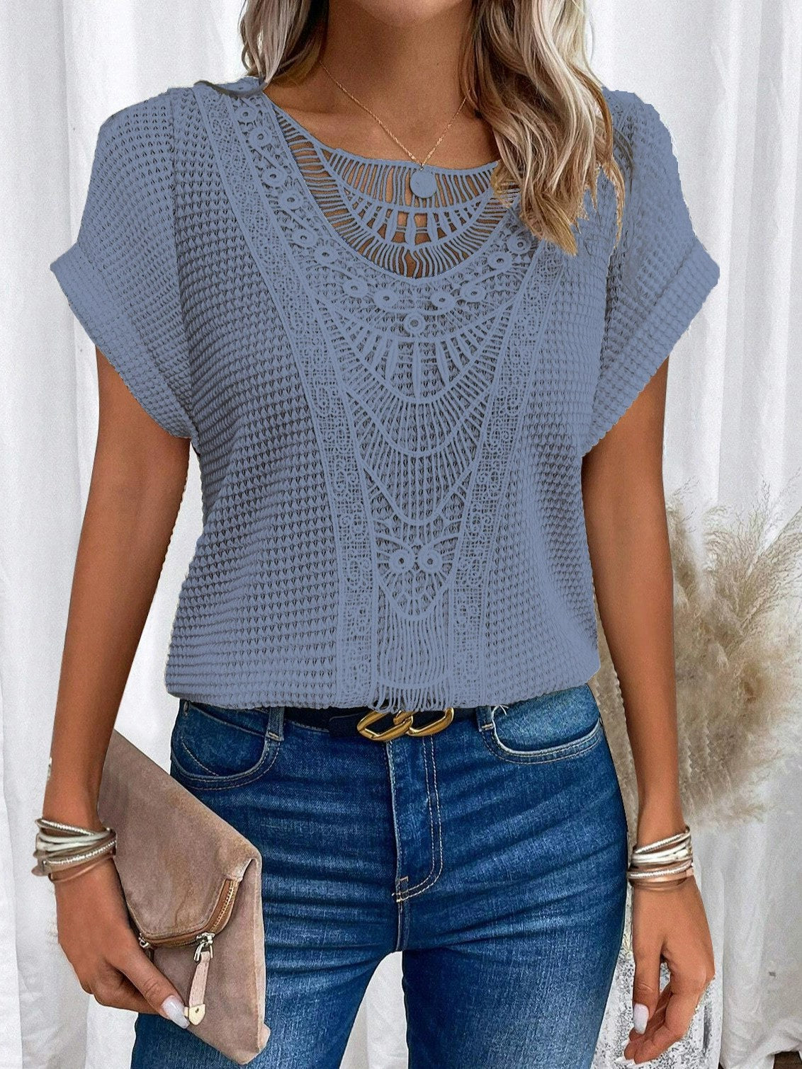 Pascaline — Crochet Top for Women with Short Sleeves (4)