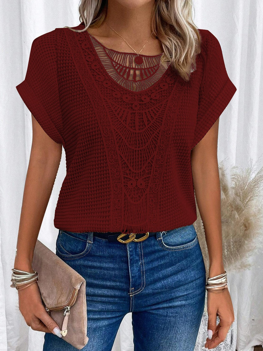 Pascaline — Crochet Top for Women with Short Sleeves (5)