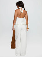 Pauline — Linen Blend Wide Leg Pants for Women with Tie Waist (4)