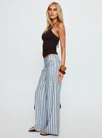 Pauline — Linen Blend Wide Leg Pants for Women with Tie Waist (9)