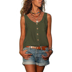 Perrine — Button Tank Top for Women with Round Neck (5)