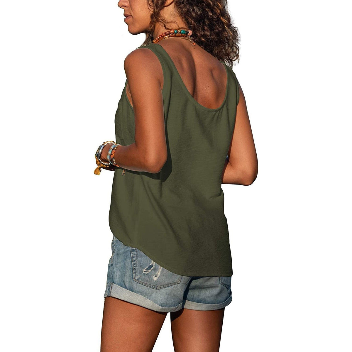 Perrine — Button Tank Top for Women with Round Neck (6)