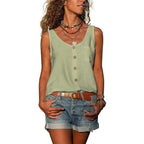 Perrine — Button Tank Top for Women with Round Neck (9)