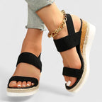 Rachel — Elastic Wedge Sandals for Women with Ankle Strap (3)