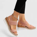 Rachel — Elastic Wedge Sandals for Women with Ankle Strap (7)