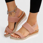 Rachel — Elastic Wedge Sandals for Women with Ankle Strap (8)