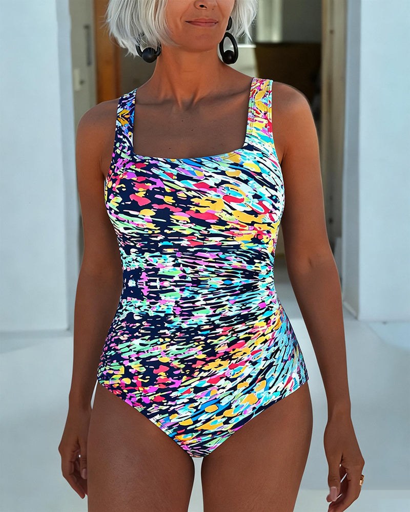 Rosalie — Ruched One Piece Swimsuit for Women with Square Neck (2)