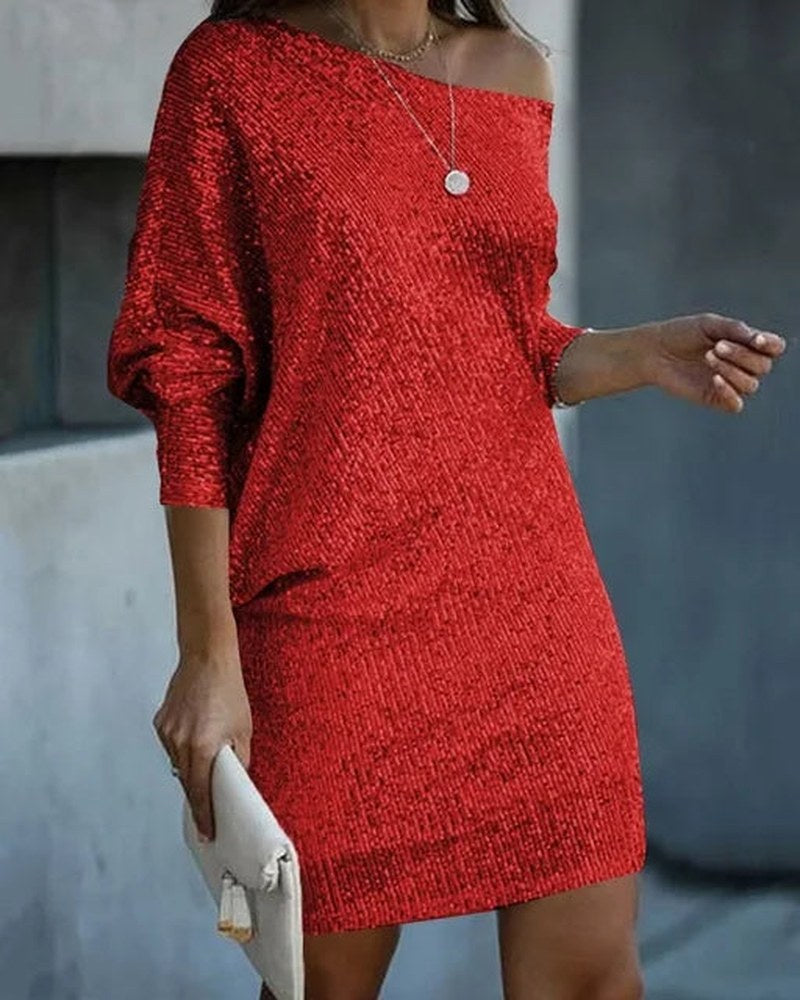 Roxane — Sequin Party Dress for Women with Off Shoulder (4)