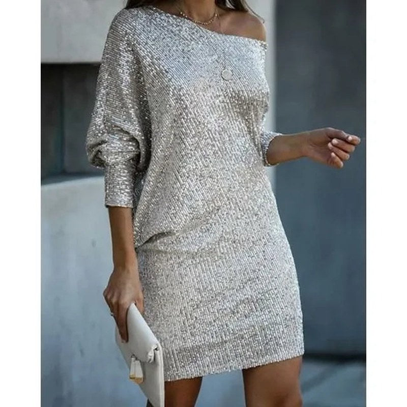 Roxane — Sequin Party Dress for Women with Off Shoulder (5)