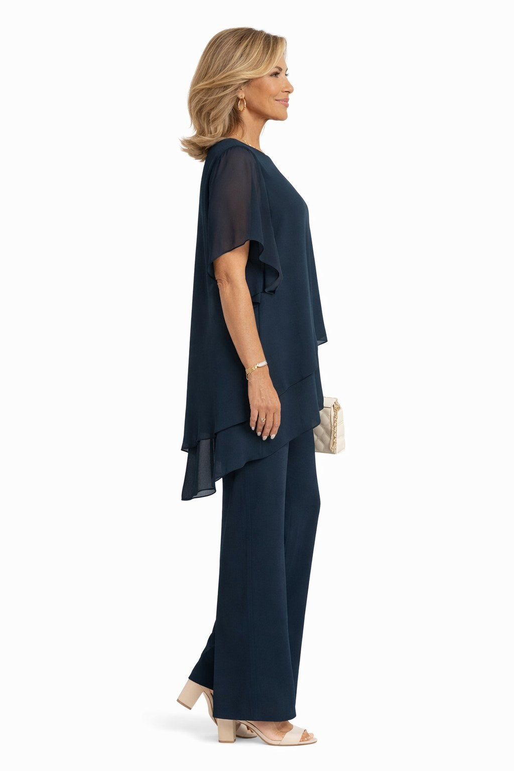 Solange — Chiffon Pants Set for Women with Wide Leg (2)