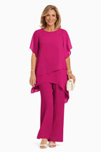 Solange — Chiffon Pants Set for Women with Wide Leg (3)