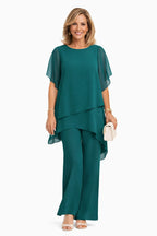 Solange — Chiffon Pants Set for Women with Wide Leg (4)