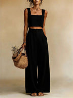 Violette — High Waisted Two Piece Set for Women with Palazzo Pants (2)