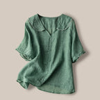 Viviane — Linen Blouse for Women with Collar (3)
